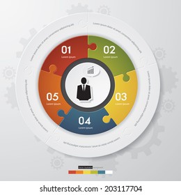 Design clean number banners template/graphic or website layout. Vector.