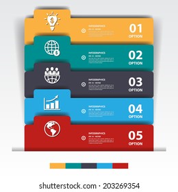 Design clean number banners template/graphic or website