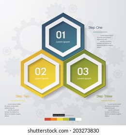Design clean number banners template/graphic or website layout. Vector.