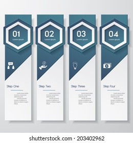 Design clean number banners template/graphic or website layout. Vector.