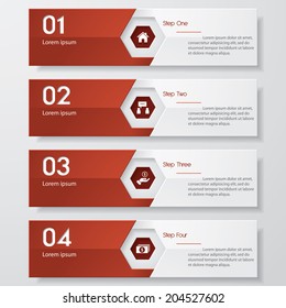 Design clean number banners template/graphic or website layout. Vector.