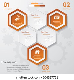 Design clean number banners template/graphic or website layout. Vector.