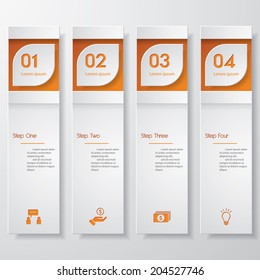 Design clean number banners template/graphic or website layout. Vector.