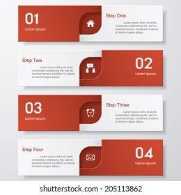 Design clean number banners template/graphic or website layout. Vector.