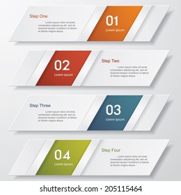 Design clean number banners template/graphic or website layout. Vector.