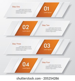 Design clean number banners template/graphic or website layout. Vector.