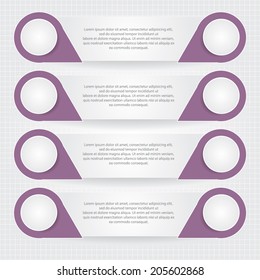 Design clean number banners template/graphic or website layout. Vector.
