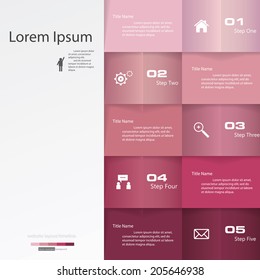 Design clean number banners template/graphic or website layout. Vector.