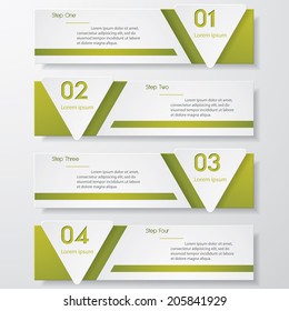 Design clean number banners template/graphic or website layout. Vector.
