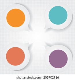 Design clean number banners template/graphic or website layout. Vector.