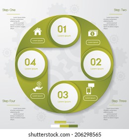Design clean number banners template/graphic or website layout. Vector.