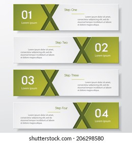 Design clean number banners template/graphic or website layout. Vector.