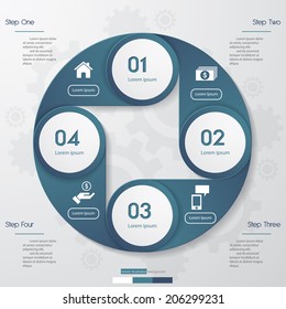 Design clean number banners template/graphic or website layout. Vector.
