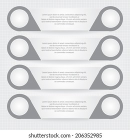 Design clean number banners template/graphic or website layout. Vector.