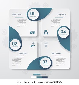 Design clean number banners template/graphic or website layout. Vector.