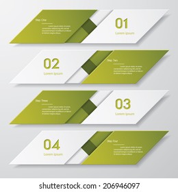 Design clean number banners template/graphic or website layout. Vector.