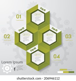 Design clean number banners template/graphic or website layout. Vector.