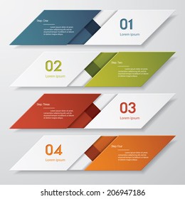 Design clean number banners template/graphic or website layout. Vector.