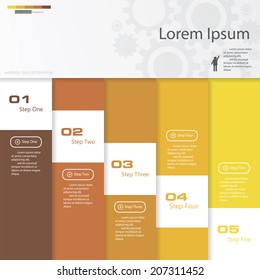 Design clean number banners template/graphic or website layout. Vector.