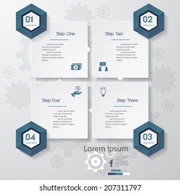 Design clean number banners template/graphic or website layout. Vector.