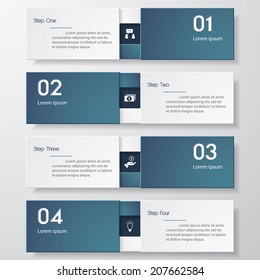 Design clean number banners template/graphic or website layout. Vector.