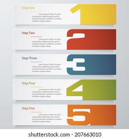 Design clean number banners template/graphic or website layout. Vector.