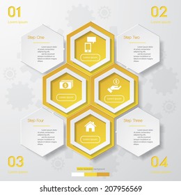 Design clean number banners template/graphic or website layout. Vector.