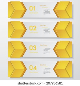 Design clean number banners template/graphic or website layout. Vector.