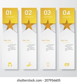 Design clean number banners template/graphic or website layout. Vector.