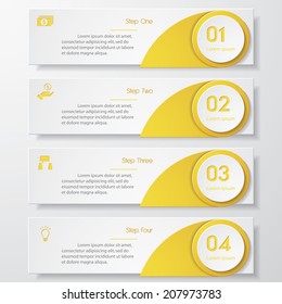 Design clean number banners template/graphic or website layout. Vector.