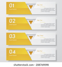 Design clean number banners template/graphic or website layout. Vector.