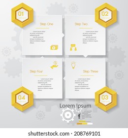 Design clean number banners template/graphic or website layout. Vector.