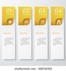 Design clean number banners template/graphic or website layout. Vector.
