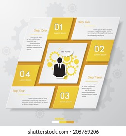 Design clean number banners template/graphic or website layout. Vector.