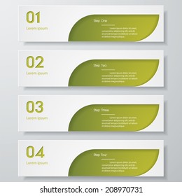 Design clean number banners template/graphic or website layout. Vector.
