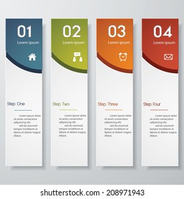 Design clean number banners template/graphic or website layout. Vector.