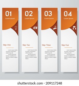 Design clean number banners template/graphic or website layout. Vector.