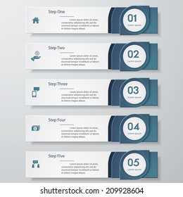 Design clean number banners template/graphic or website layout. Vector.