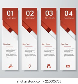 Design clean number banners template/graphic or website layout. Vector.
