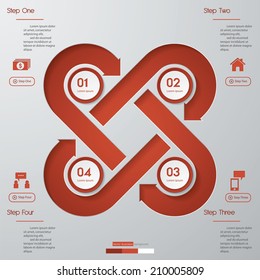 Design clean number banners template/graphic or website layout. Vector.