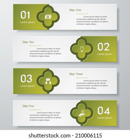 Design clean number banners template/graphic or website layout. Vector.