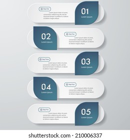 Design clean number banners template/graphic or website layout. Vector.