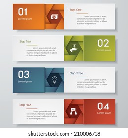 Design clean number banners template/graphic or website layout. Vector.