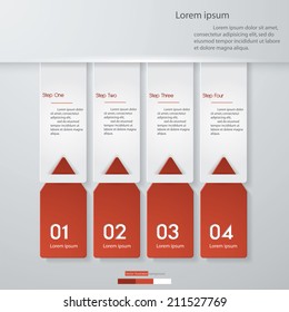 Design clean number banners template/graphic or website layout. Vector.