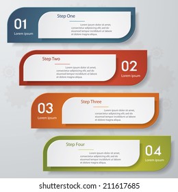 Design clean number banners template/graphic or website layout. Vector.