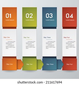 Design clean number banners template/graphic or website layout. Vector.