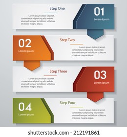 Design clean number banners template/graphic or website layout. Vector.