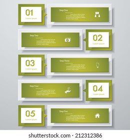 Design clean number banners template/graphic or website layout. Vector.