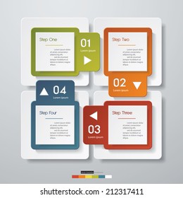 Design clean number banners template/graphic or website layout. Vector.
