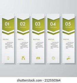 Design clean number banners template/graphic or website layout. Vector.